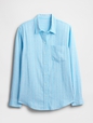 Linen-Blend Easy Shirt