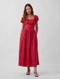 SS DROPWAIST LINEN MAXI DRESS