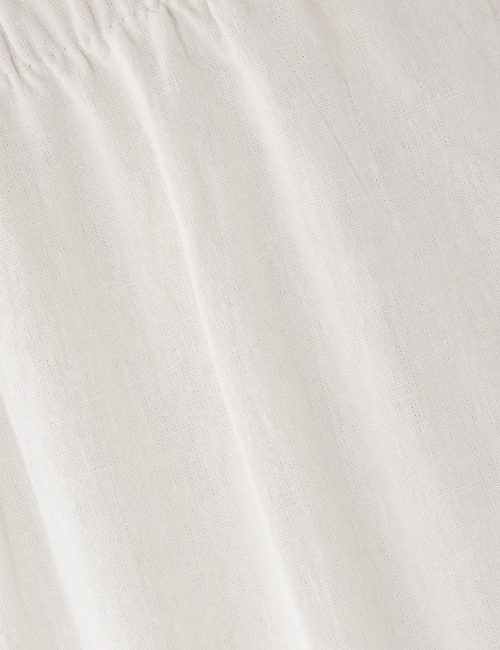 Linen-Blend Easy Wide-Hem Pants