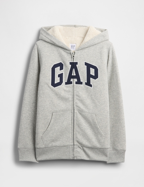 Kids Gap Logo Sherpa Zip Hoodie