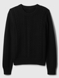 Cable-Knit Crewneck Sweater