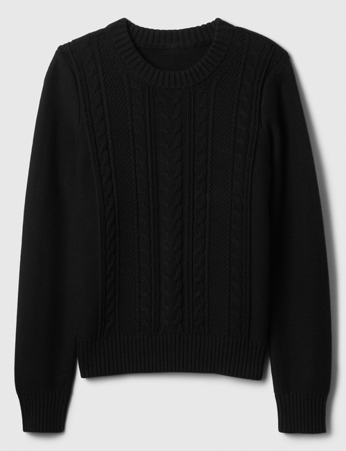 Cable-Knit Crewneck Sweater