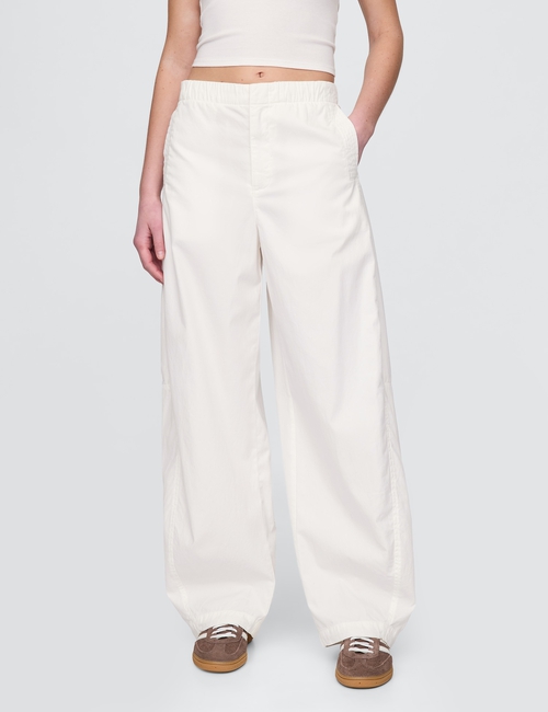 Low Rise Barrel Parachute Pants