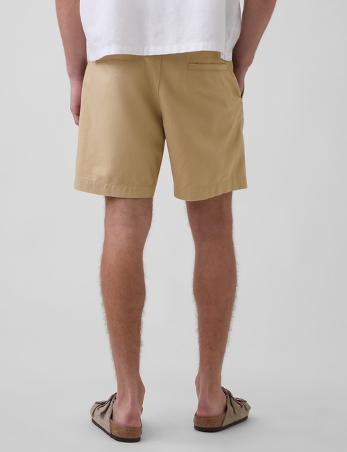 7 INCH FIXED WAIST LINEN SHORT SP26