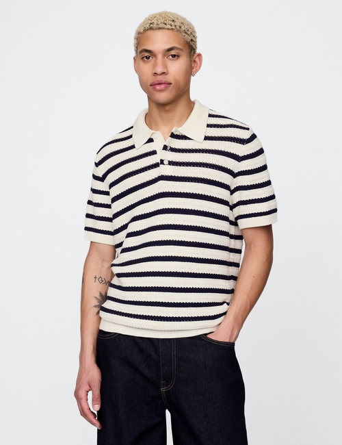 JACQUARD STRIPE POLO
