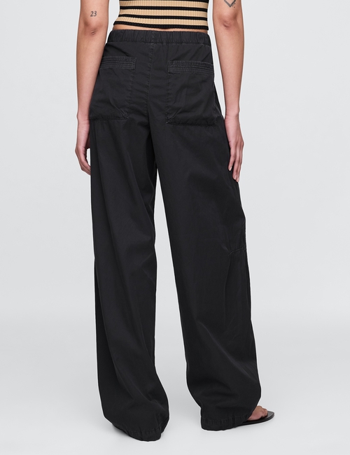 Low Rise Barrel Parachute Pants