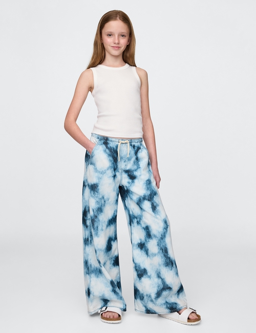 Kids UltraSoft Denim Tie-Dye Easy Baggy Pants