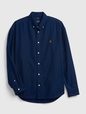 LS SOLID EMBROIDERY OXFORD OVERSHIRT