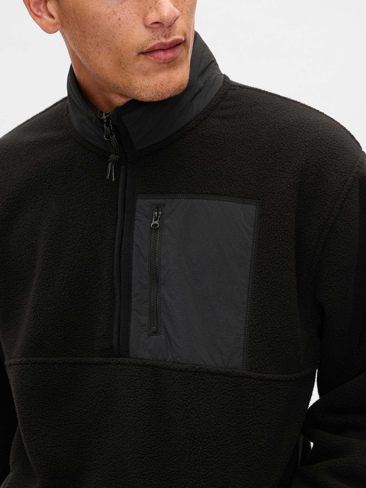 Gap sherpa half zip clearance