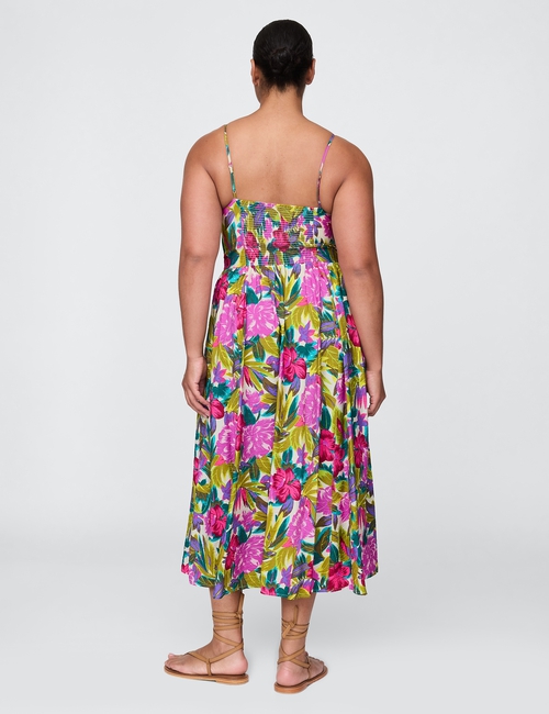 Floral V-Neck Midi Dress