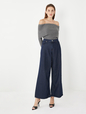 CashSoft Ribbed Off-Shoulder Sweater Top