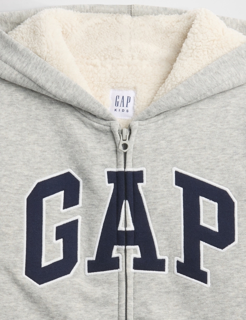 Kids Gap Logo Sherpa Zip Hoodie