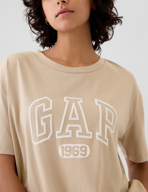 Organic Cotton Oversized Boyfriend Logo T-Shirt