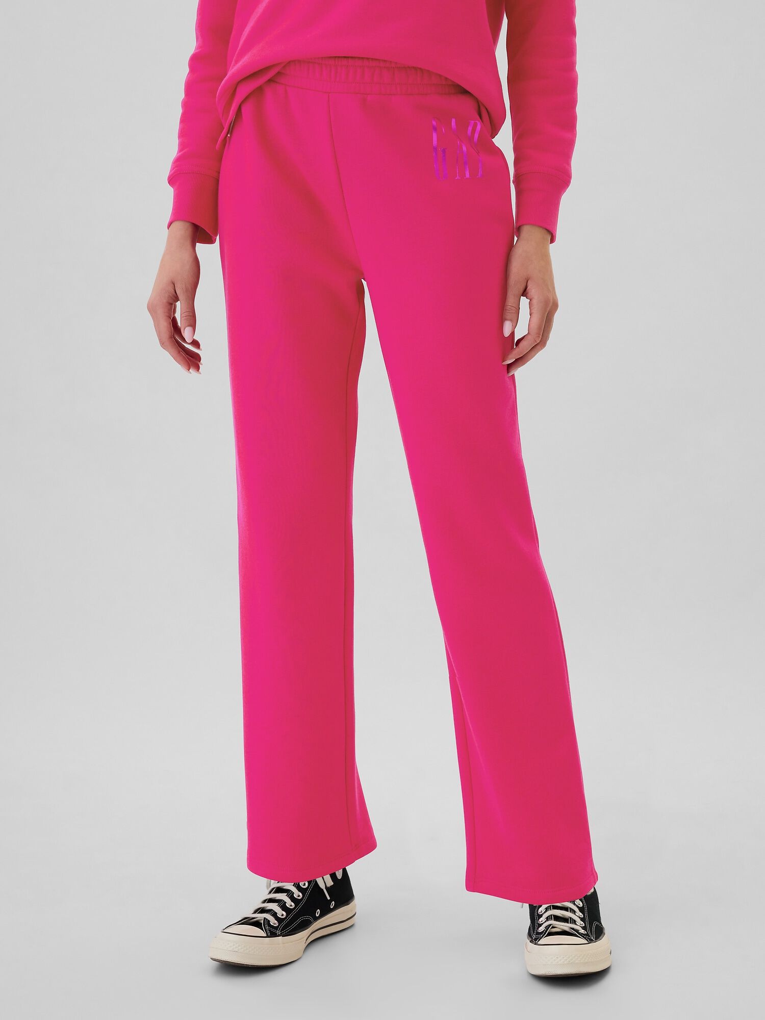 Shop Gap Logo Bootcut Pull On Sweatpants for Women GAP UAE