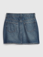 Kids High Rise Denim Skirt