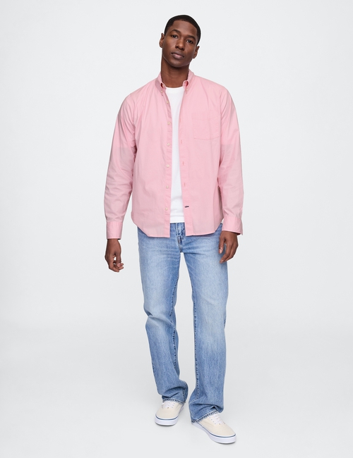 Stretch Poplin Shirt in Standard Fit