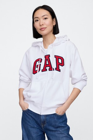 Relaxed Gap Logo Zip Hoodie