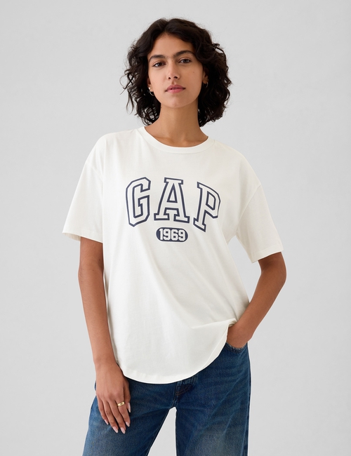 Organic Cotton Oversized Boyfriend Logo T-Shirt