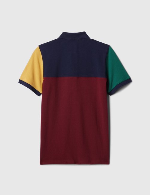 Kids Colorblock Logo Polo Shirt