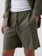 7" Linen-Blend Easy Shorts