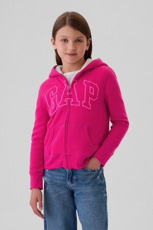 Kids Gap Logo Sherpa-Lined Zip Hoodie