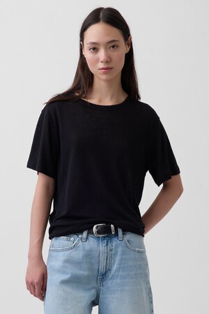 SS LINEN OVERSIZED TEE