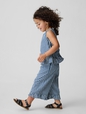 DENIM RUFFLE TANK X WIDE LEG SET