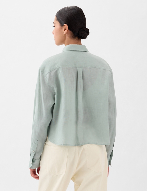 100% Linen Cropped Shirt