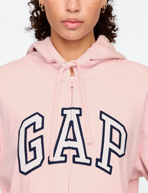 Relaxed Gap Logo Zip Hoodie