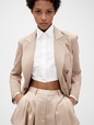GapStudio Twill Double-Breasted Tailored Blazer