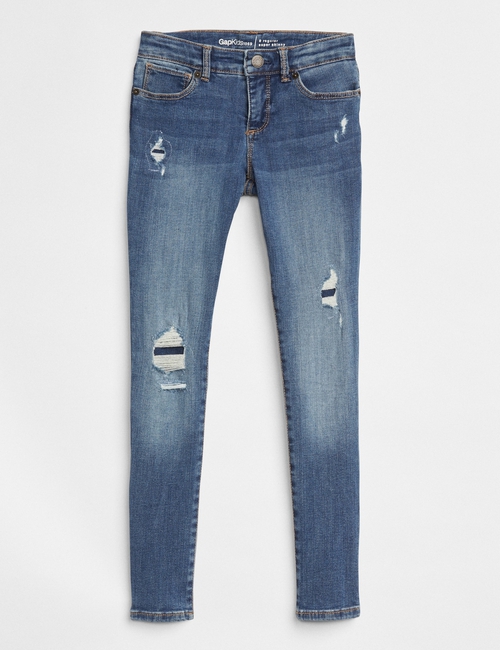Kids Destruction Super Skinny Jeans with Stretch
