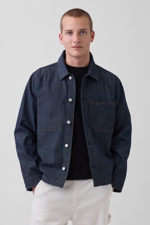 DENIM LS CANVAS SHACKET