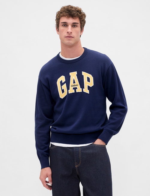 V-INTX GAP ATHLETIC INTARSIA RLXD CREW