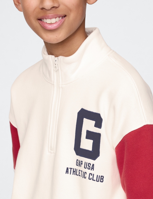 Kids Vintage Soft Half-Zip Logo Pullover