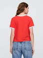Shrunken Graphic Ringer T-Shirt