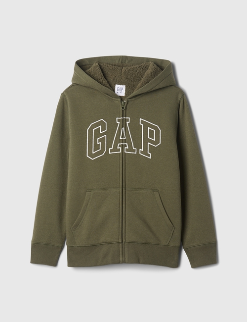Kids Relaxed Gap Logo Sherpa Zip Hoodie