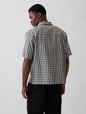 Linen-Cotton Relaxed Straight-Hem Shirt