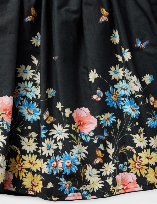 Kids Linen-Cotton Floral Dress