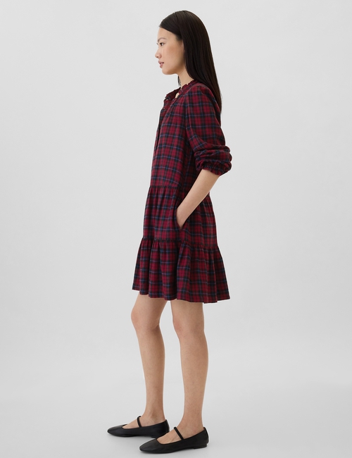 Plaid Flannel Shirtdress