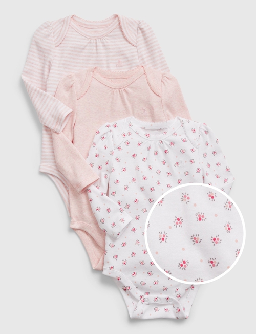 Baby 100% Organic Cotton First Favorites Bodysuit (3-Pack)
