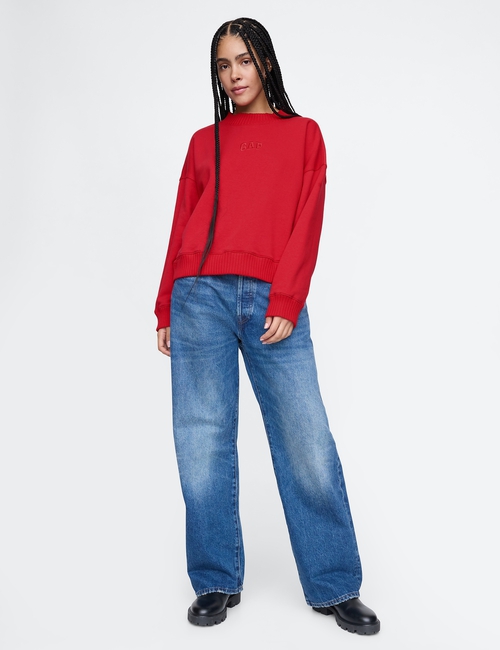 Vintage Soft Mockneck Logo Sweatshirt