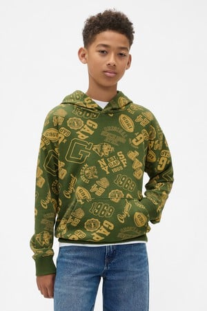 Kids Relaxed Gap Print Hoodie