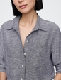Linen-Blend Easy Shirt