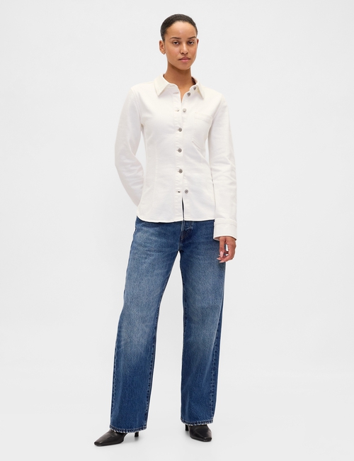 Cinched Denim Shirt