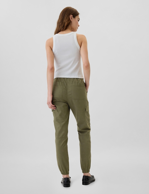 Girlfriend Khaki Cargo Joggers