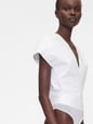 GAP STUDIO SHORT SLEEVE WOVEN SHIRT BODYSUIT