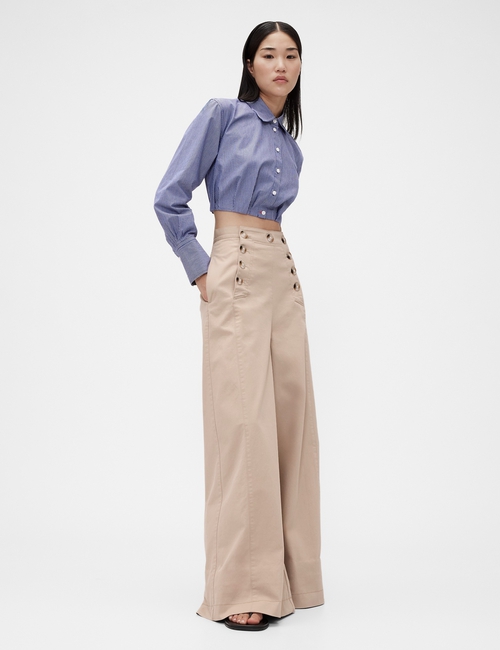 GapStudio High Rise Twill Sailor Pants
