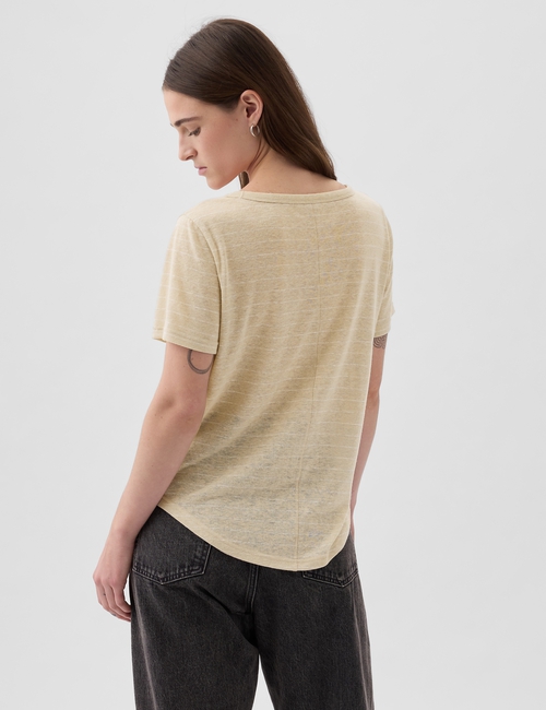 Linen-Blend T-Shirt