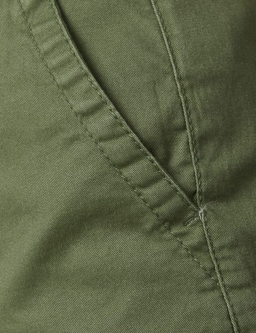 9" Mid Rise Twill Bermuda Shorts
