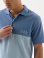 Gap Logo Colorblock Pique Polo Shirt